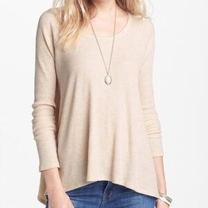 Free People Waffle Knit Top